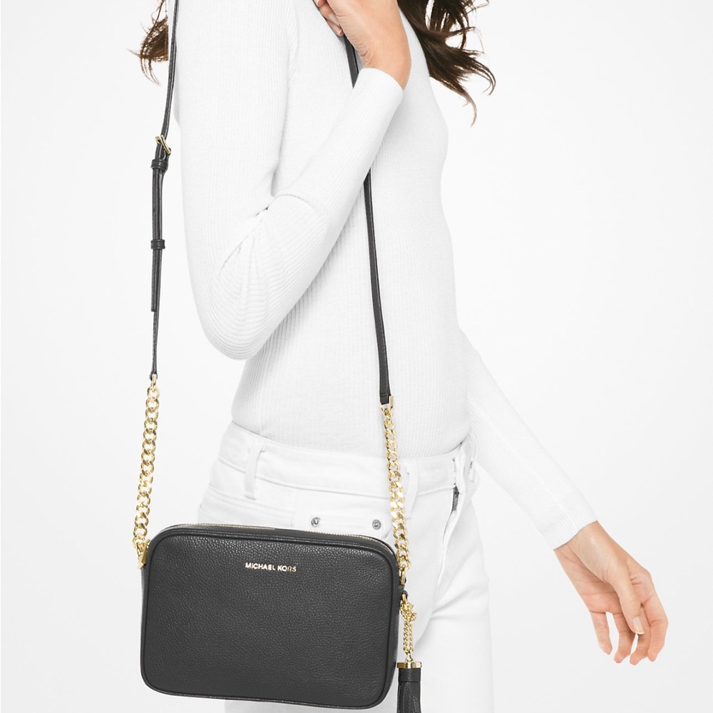 Michael Kors Black and Gold Crossbody Bag